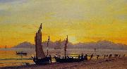 Albert Bierstadt, Boats Ashore at Sunset